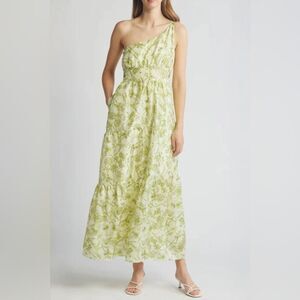Hutch Braylan Floral One-Shoulder Maxi Dress Size XS NWT Garden Wedding Summer